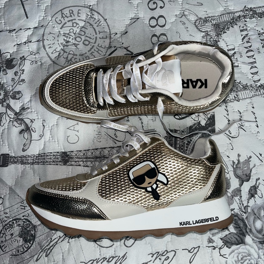 Karl Lagerfeld Cream Sneakers